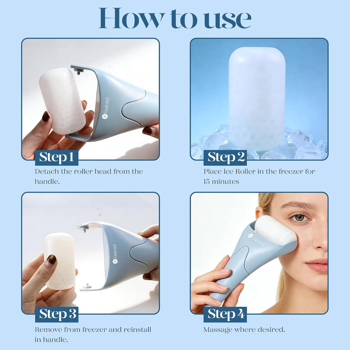 Ice Roller & Gua Sha Facial Tool Set