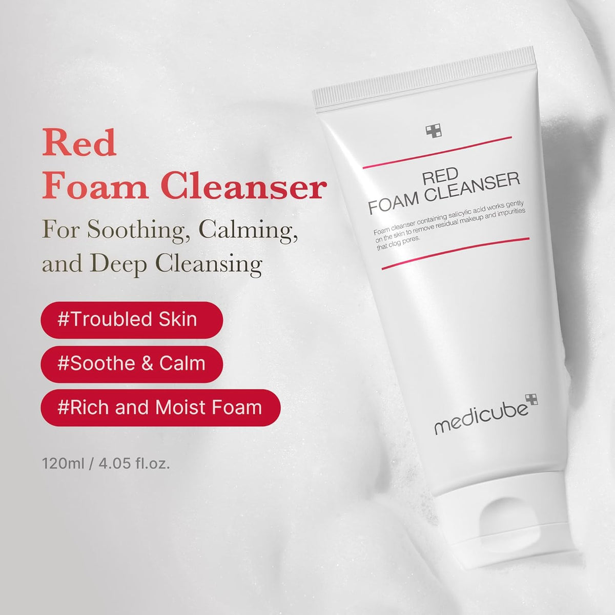 Medicube Red Foam Cleanser, 4.05 Oz