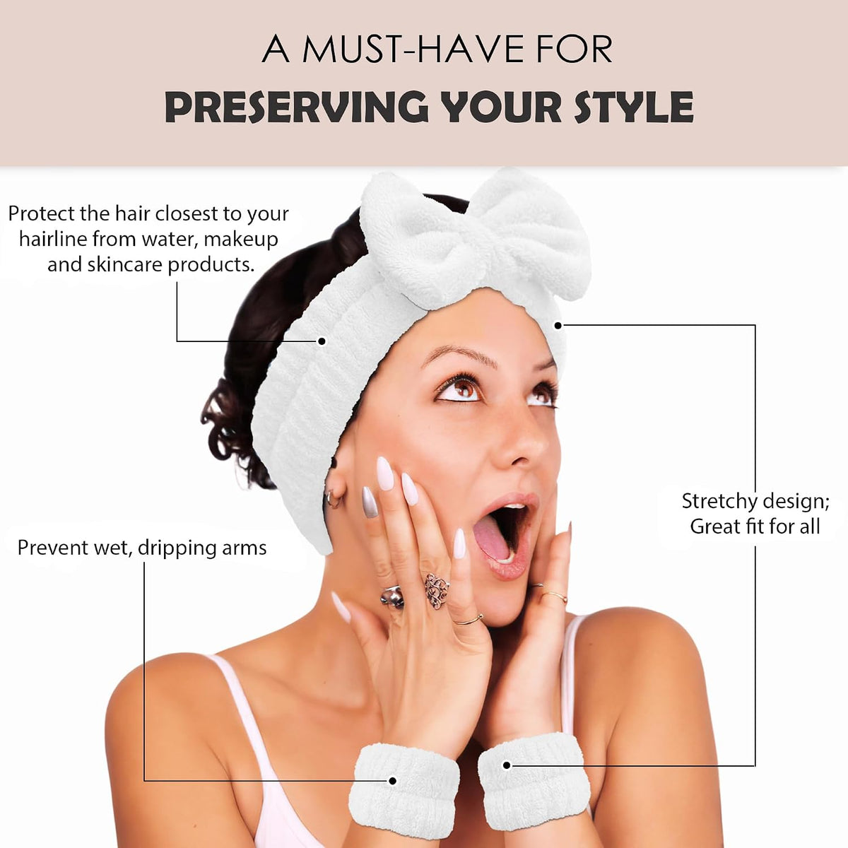 Spa Headband & Wristband Set
