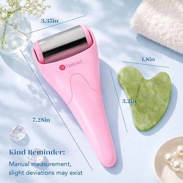 Stainless Steel Ice Roller & Gua Sha Facial Tool
