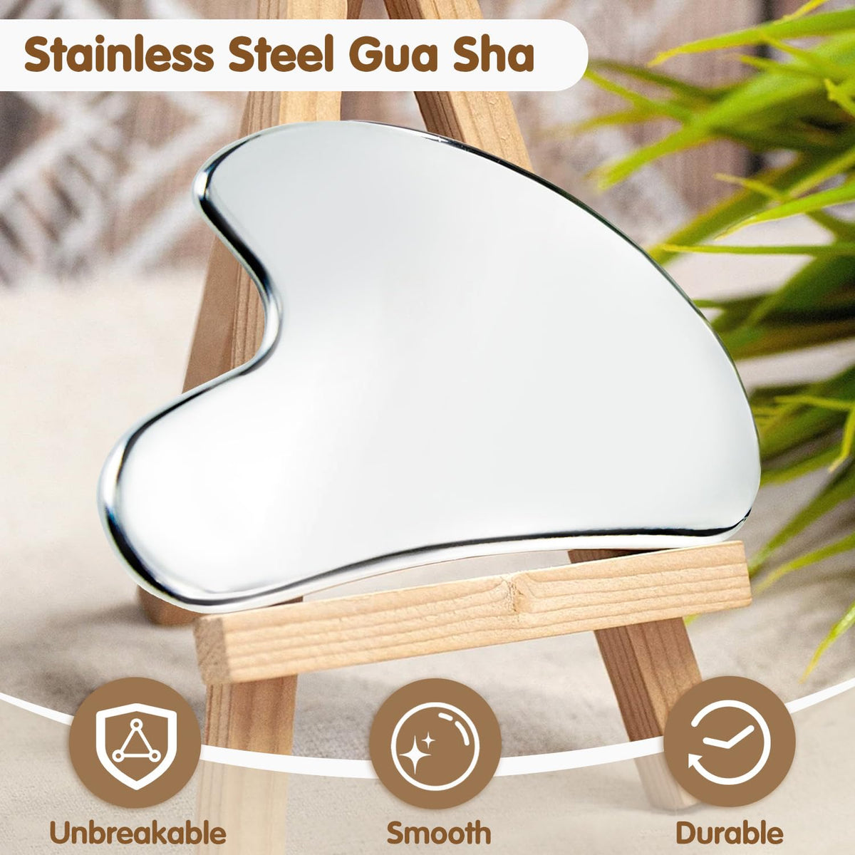 Stainless Steel,Rose Quar Gua sha 