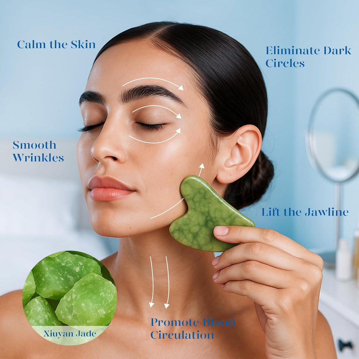 Stainless Steel Ice Roller & Gua Sha Facial Tool