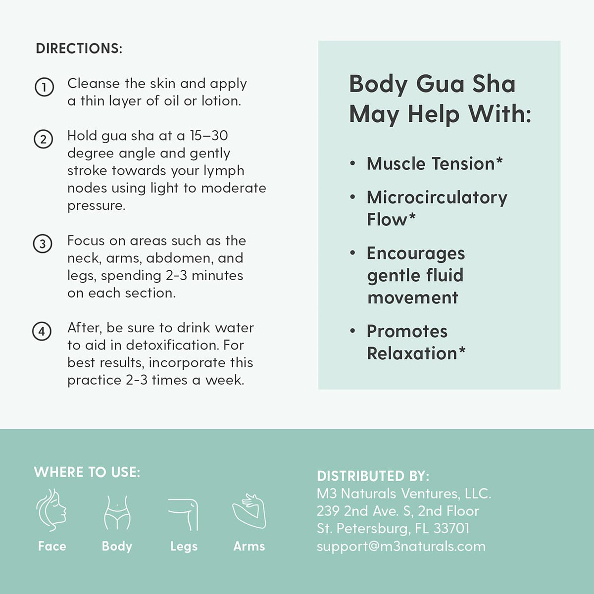 Body Gua Sha Tool for Lymphatic Drainage & Cellulite