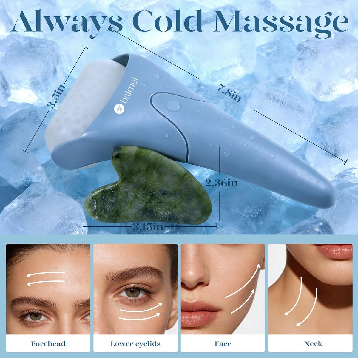 Ice Roller & Gua Sha Facial Tool Set