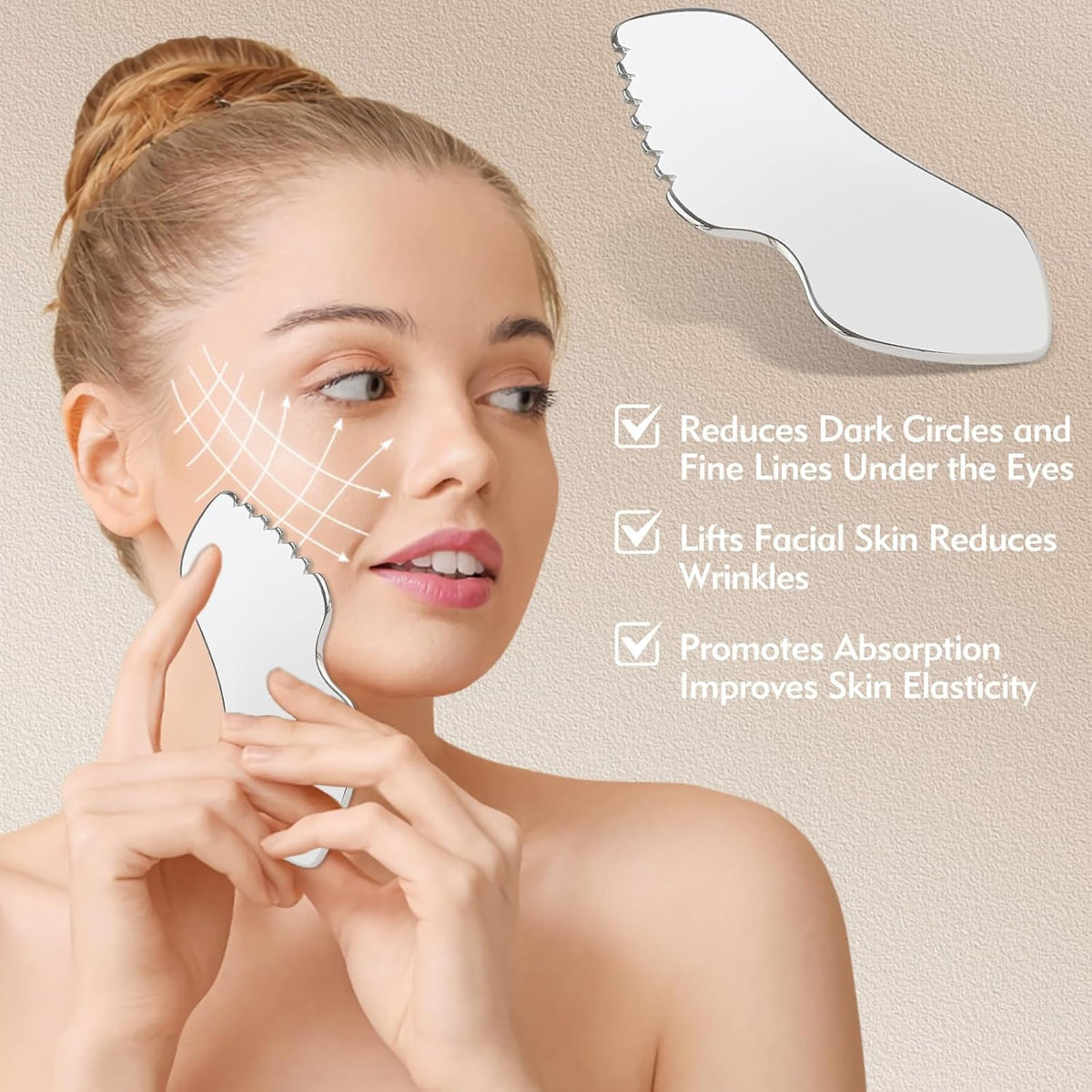 Stainless Steel Gua Sha Lymphatic Drainage