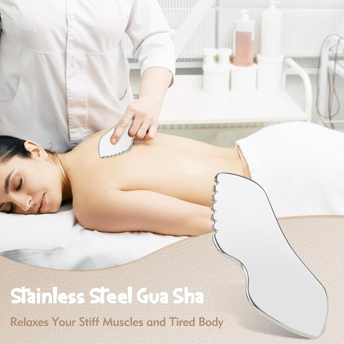 Stainless Steel Gua Sha Lymphatic Drainage