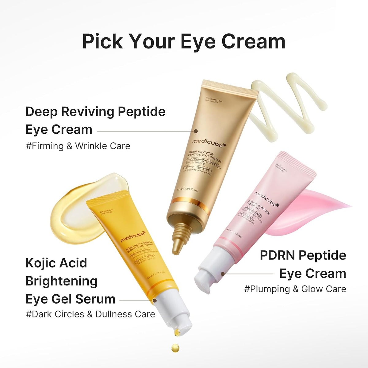 Medicube Eye Serum with Deep Reviving Peptide for Fine Lines & Aging Care