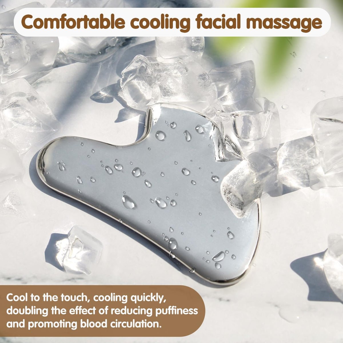 Stainless Steel,Rose Quar Gua sha 
